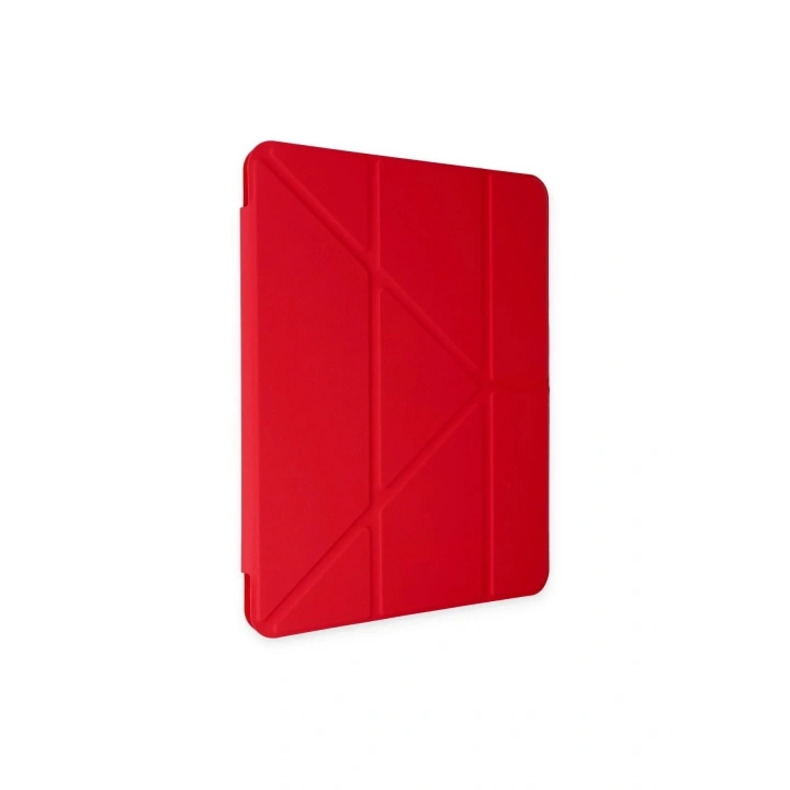 Mey İthalat®  iPad Pro 11 (2018) Kılıf Kalemlikli Mars Tablet Kılıfı - Kırmızı