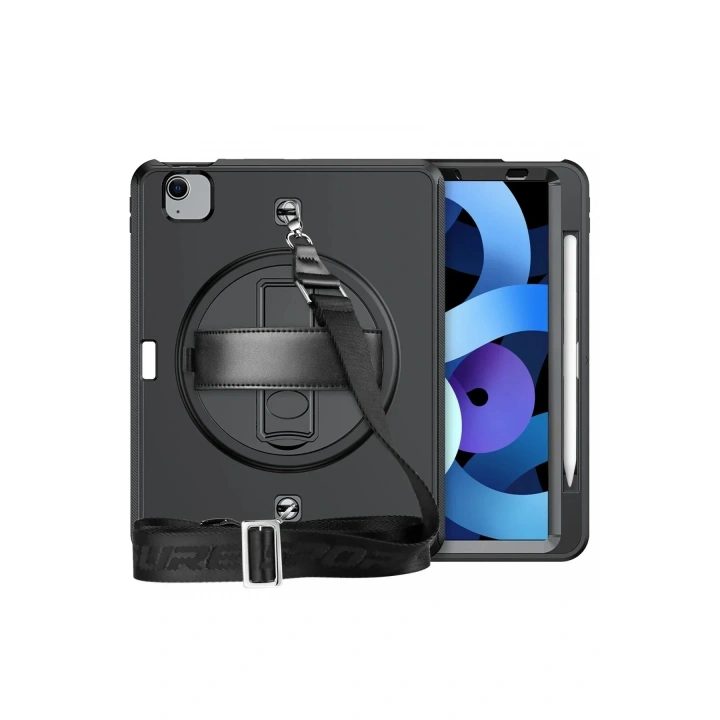 Mey İthalat®  iPad Pro 11 (2020) Kılıf Strap-C Otterbox Tablet Kapak - Siyah