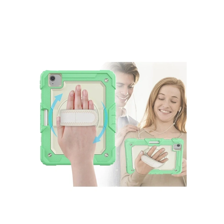 Mey İthalat®  iPad Pro 11 (2020) Kılıf Strap New Tablet Kapak - Yeşil