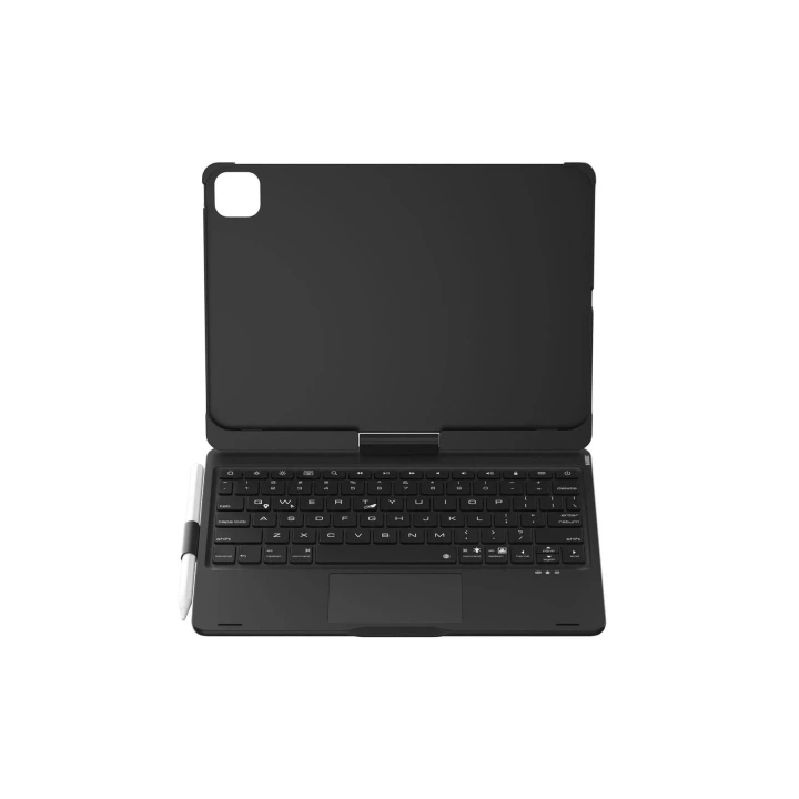 Mey İthalat®  iPad Pro 11 (2024) F11 ATS Kılıf Magic Dönen Klavyeli Tablet Kılıf - Siyah