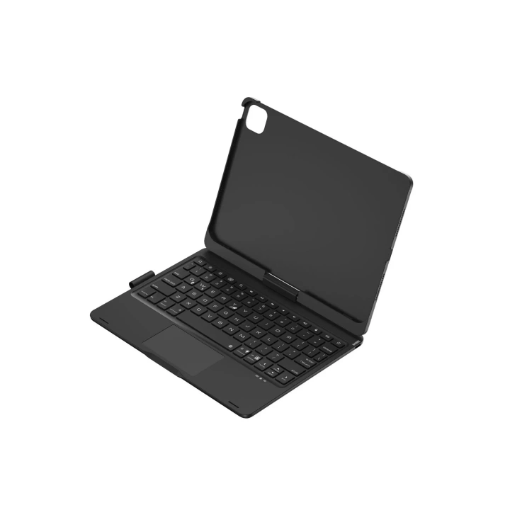 Mey İthalat®  iPad Pro 11 (2024) F11 ATS Kılıf Magic Dönen Klavyeli Tablet Kılıf - Siyah