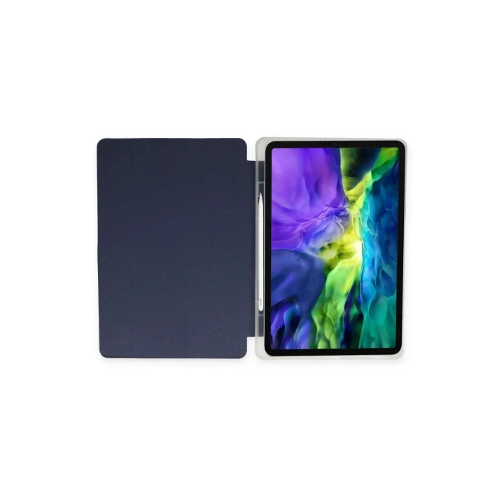 Mey İthalat®  iPad Pro 11 (2024) Kılıf Kalemlikli Mars Tablet Kılıfı - Lacivert
