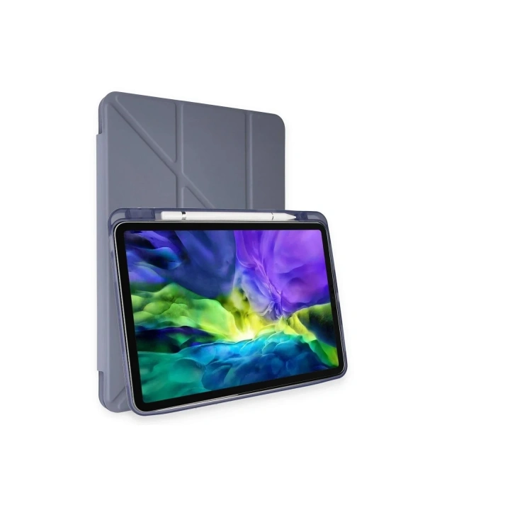Mey İthalat®  iPad Pro 11 (2024) Kılıf Kalemlikli Mars Tablet Kılıfı - Lavender