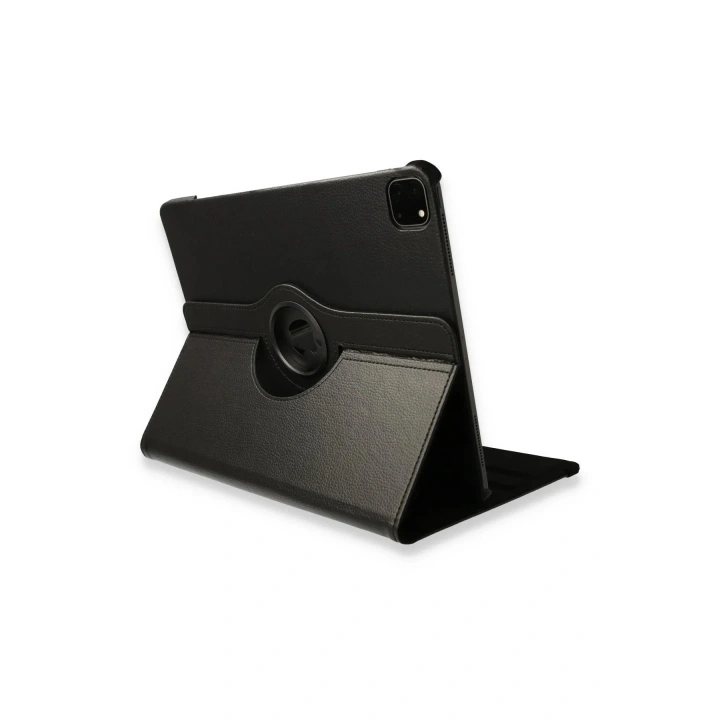 Mey İthalat®  iPad Pro 12.9 (2021) Kılıf 360 Tablet Deri Kılıf - Siyah