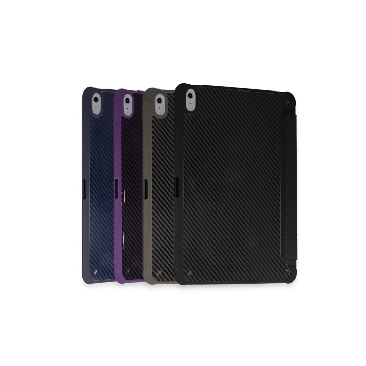 Mey İthalat®  iPad Pro 13 (2024) Kılıf Color Karbon Tablet Kılıfı - Siyah