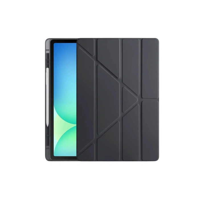 Mey İthalat®  iPad Pro 13 (2024) Kılıf Kalemlikli Hugo Tablet Kılıfı - Siyah
