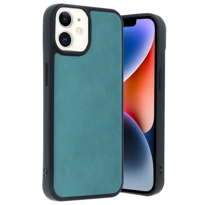 Mey İthalat®  iPhone 11 Kılıf Aras Deri Kapak - Açık Yeşil