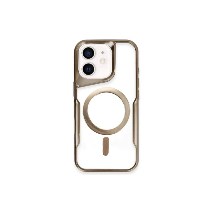 Mey İthalat®  iPhone 11 Kılıf Boyi Magsafe Silikon Kapak - Çöl Titanyum