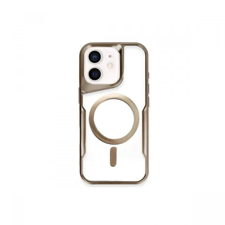 Mey İthalat®  iPhone 11 Kılıf Boyi Magsafe Silikon Kapak - Çöl Titanyum
