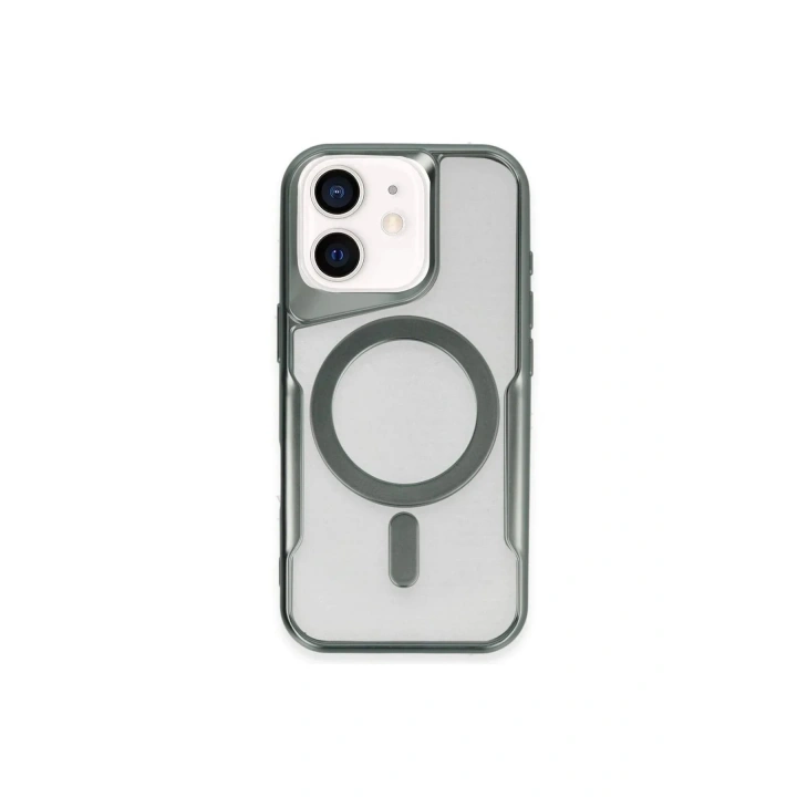 Mey İthalat®  iPhone 11 Kılıf Boyi Magsafe Silikon Kapak - Yeşil
