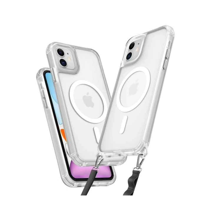 Mey İthalat®  iPhone 11 Kılıf Enka Magsafe Silikon Kılıf - Şeffaf