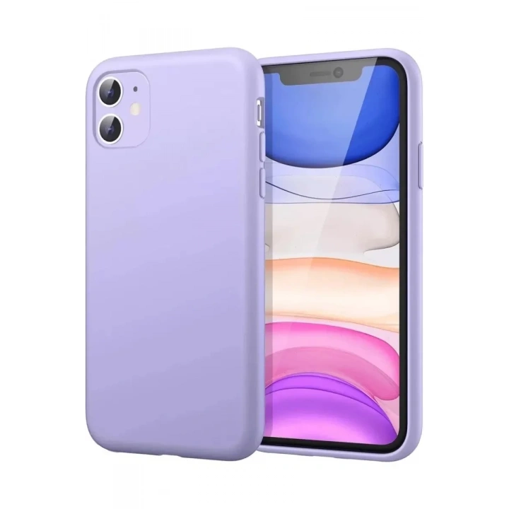 Mey İthalat®   iPhone 11 Kılıf First Silikon - Lila
