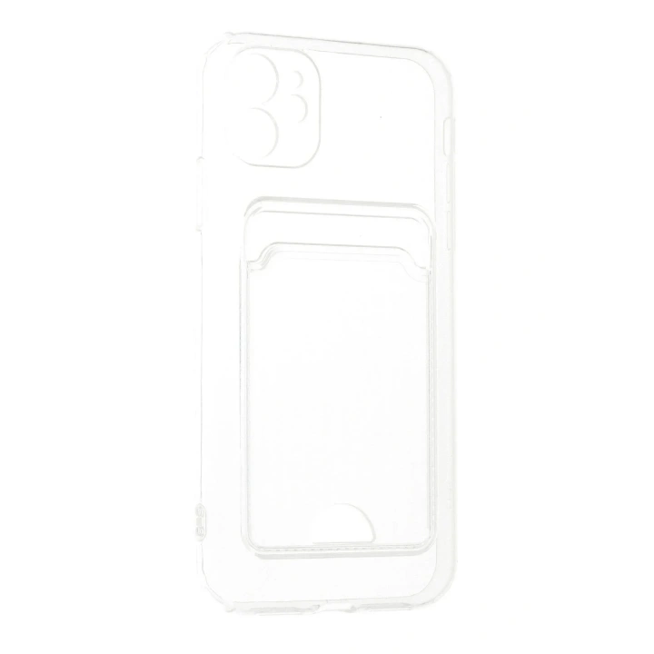 Mey İthalat®  iPhone 11 Kılıf Kart Şeffaf Silikon - Şeffaf