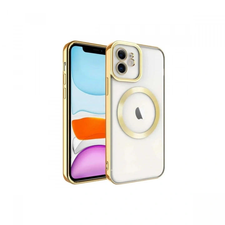 Mey İthalat®  iPhone 11 Kılıf Kross Magneticsafe Kapak - Gold