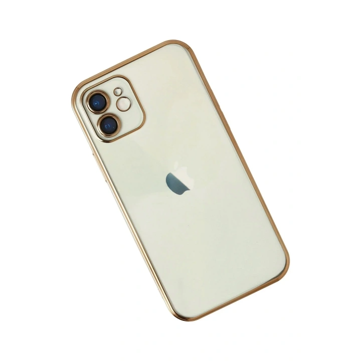 Mey İthalat®  iPhone 11 Kılıf  Lensli Silikon - Gold