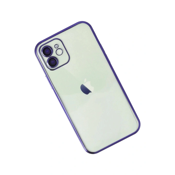 Mey İthalat®  iPhone 11 Kılıf  Lensli Silikon - Mor