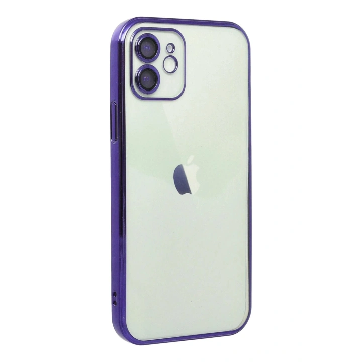 Mey İthalat®  iPhone 11 Kılıf  Lensli Silikon - Mor