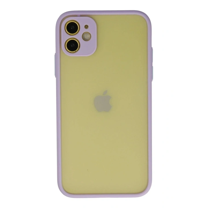 Mey İthalat®  iPhone 11 Kılıf Montreal Silikon Kapak - Mor