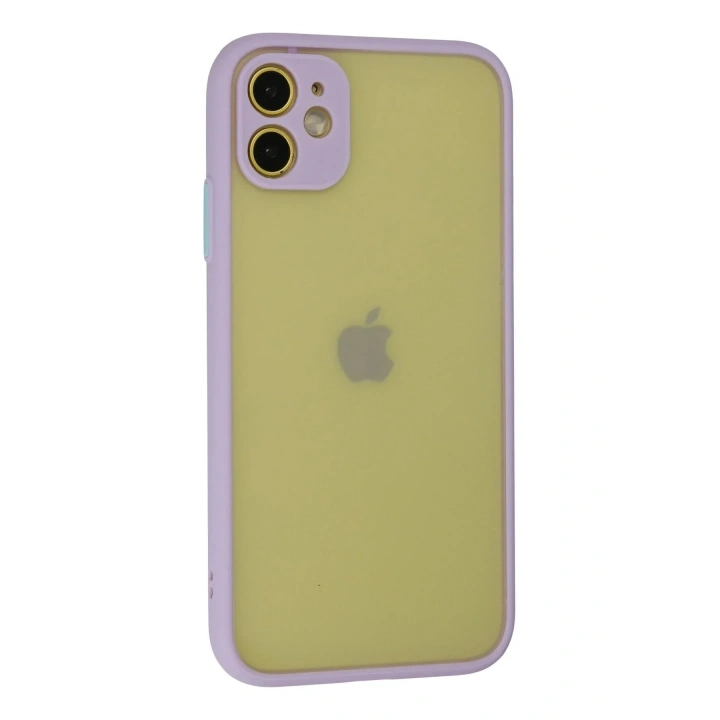 Mey İthalat®  iPhone 11 Kılıf Montreal Silikon Kapak - Mor