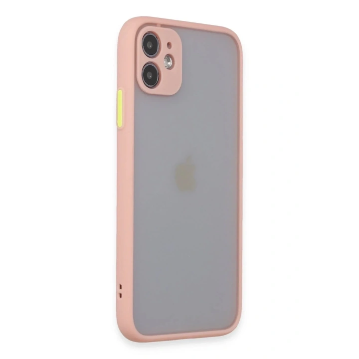 Mey İthalat®  iPhone 11 Kılıf Montreal Silikon Kapak - Pembe
