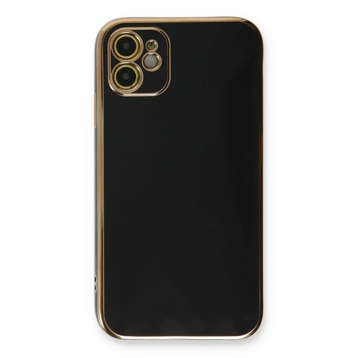 Mey İthalat®  iPhone 11 Kılıf Volet Silikon - Siyah