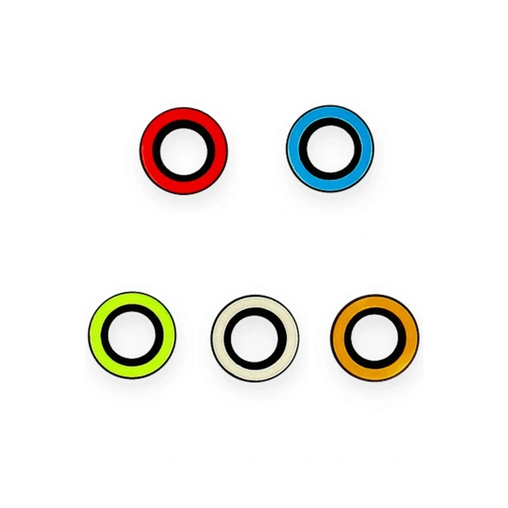 Mey İthalat®  iPhone 11 Neon Fosforlu Kamera Lens - Mavi