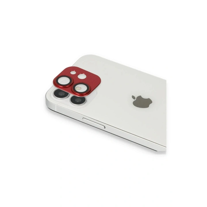 Mey İthalat®  iPhone 11 Pers Alüminyum Kamera Lens - Kırmızı