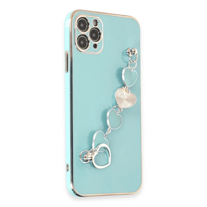 Mey İthalat®  iPhone 11 Pro Kılıf Esila Silikon - Su Yeşili