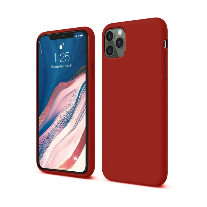 Mey İthalat®  iPhone 11 Pro Kılıf First Silikon - Bordo