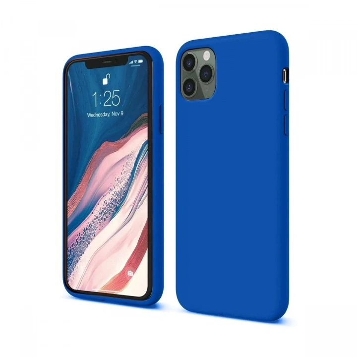 Mey İthalat®  iPhone 11 Pro Kılıf First Silikon - Mavi