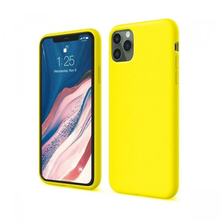 Mey İthalat®  iPhone 11 Pro Kılıf First Silikon - Sarı