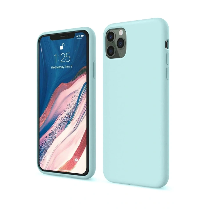 Mey İthalat®  iPhone 11 Pro Kılıf First Silikon - Turkuaz