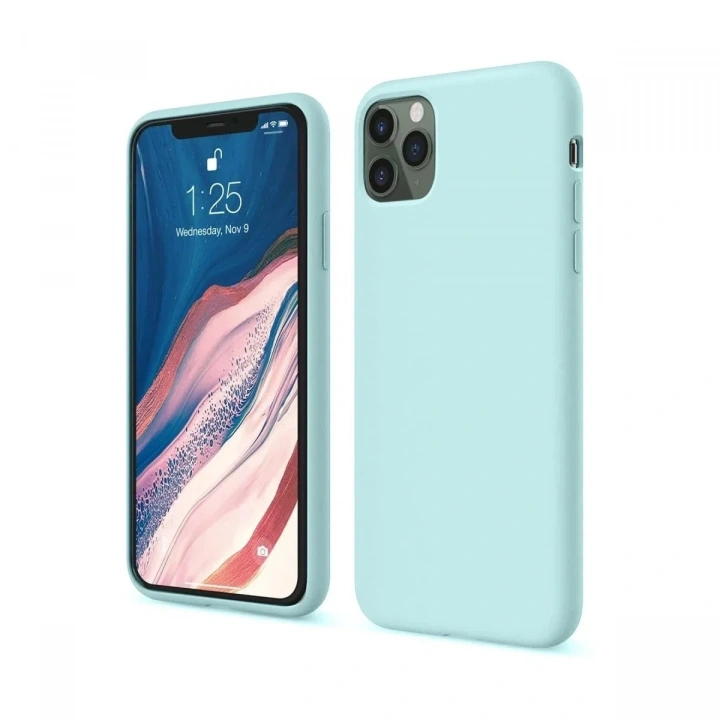 Mey İthalat®  iPhone 11 Pro Kılıf First Silikon - Turkuaz