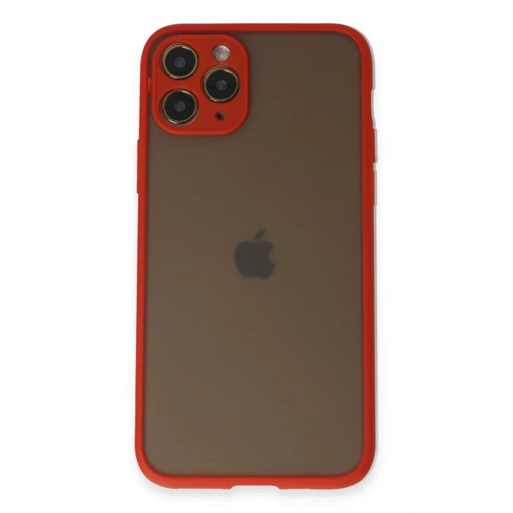 Mey İthalat®  iPhone 11 Pro Kılıf Montreal Silikon Kapak - Kırmızı
