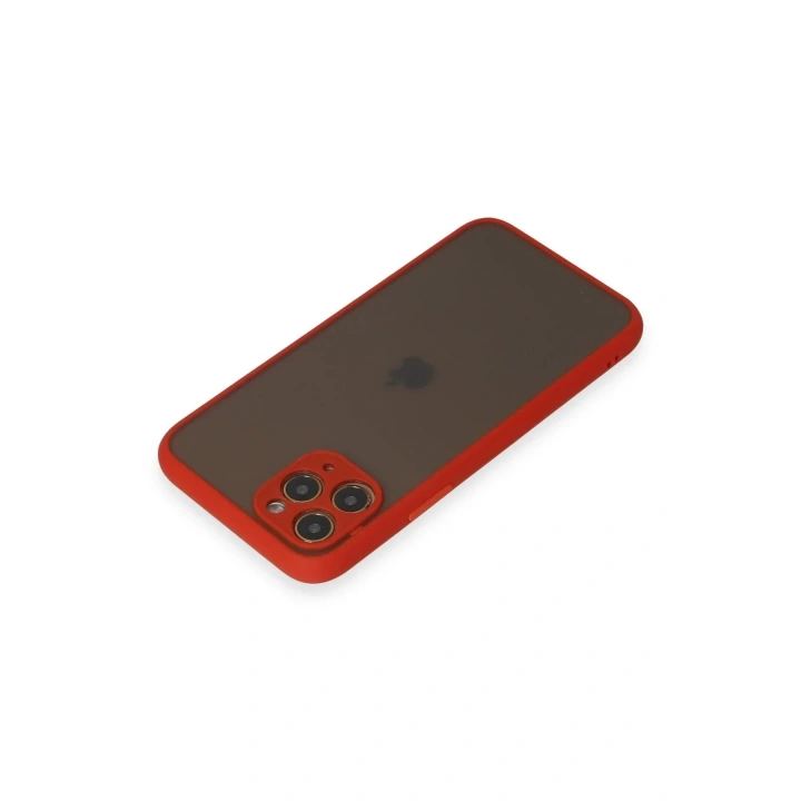 Mey İthalat®  iPhone 11 Pro Kılıf Montreal Silikon Kapak - Kırmızı
