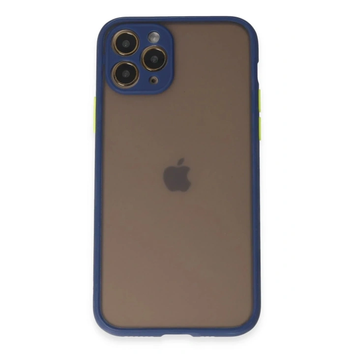 Mey İthalat®  iPhone 11 Pro Kılıf Montreal Silikon Kapak - Lacivert