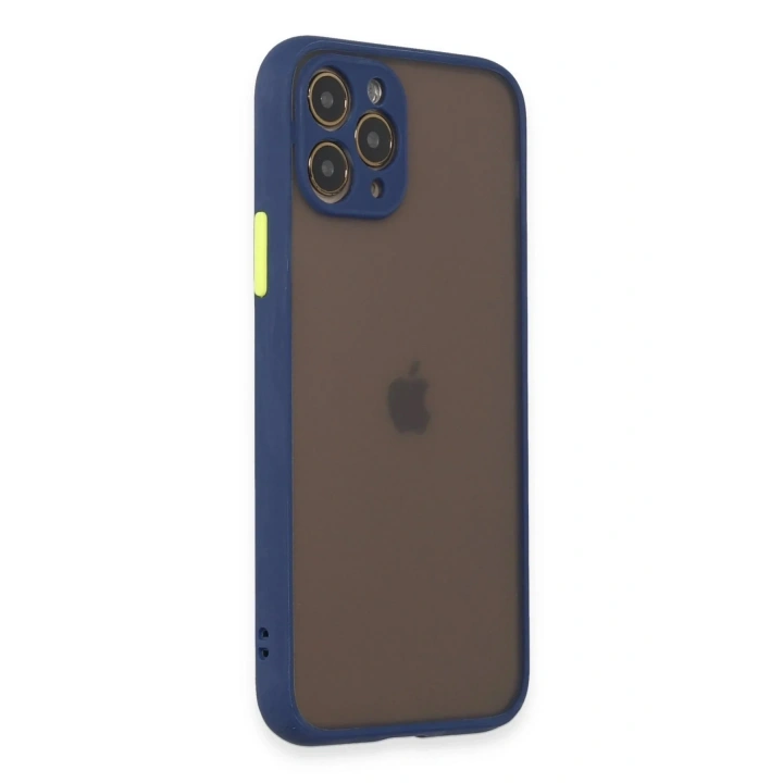 Mey İthalat®  iPhone 11 Pro Kılıf Montreal Silikon Kapak - Lacivert