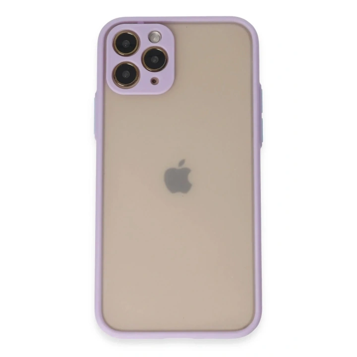 Mey İthalat®  iPhone 11 Pro Kılıf Montreal Silikon Kapak - Mor