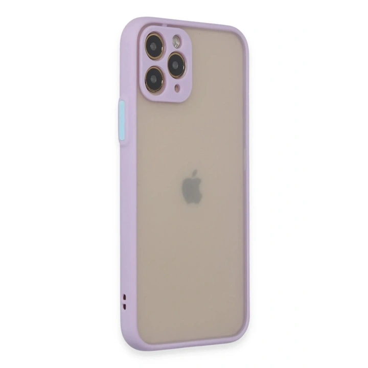 Mey İthalat®  iPhone 11 Pro Kılıf Montreal Silikon Kapak - Mor