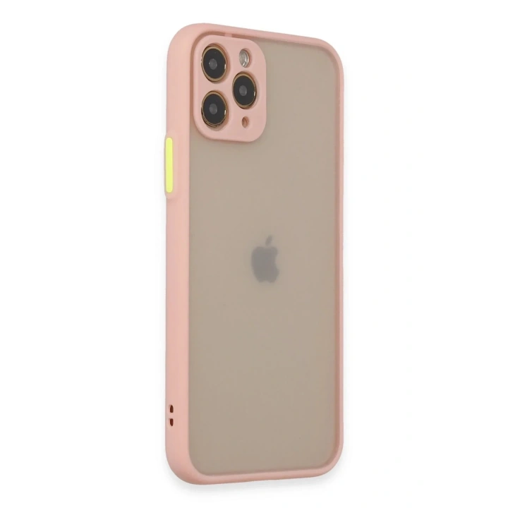 Mey İthalat®  iPhone 11 Pro Kılıf Montreal Silikon Kapak - Pembe