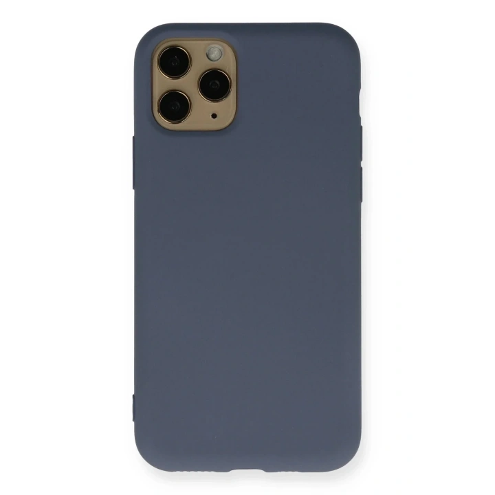 Mey İthalat®  iPhone 11 Pro Kılıf Nano içi Kadife Silikon - Gri