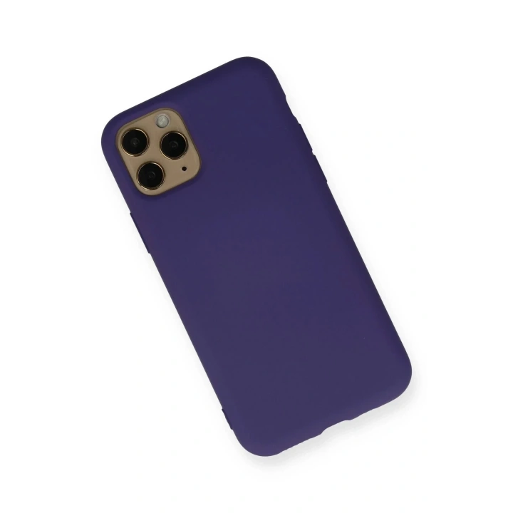 Mey İthalat®  iPhone 11 Pro Kılıf Nano içi Kadife Silikon - Mor