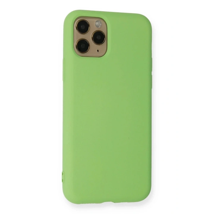 Mey İthalat®  iPhone 11 Pro Kılıf Nano içi Kadife Silikon - Yeşil