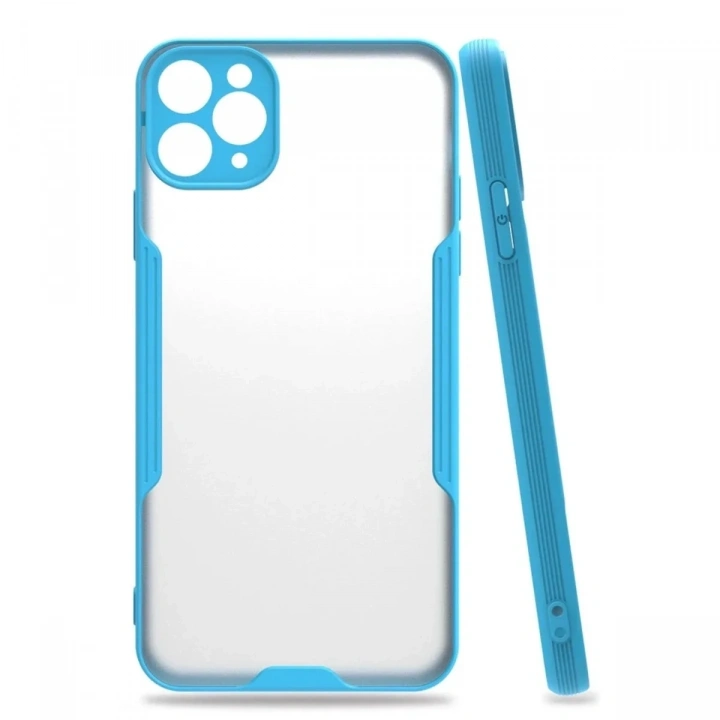 Mey İthalat®  iPhone 11 Pro Kılıf Platin Silikon - Mavi