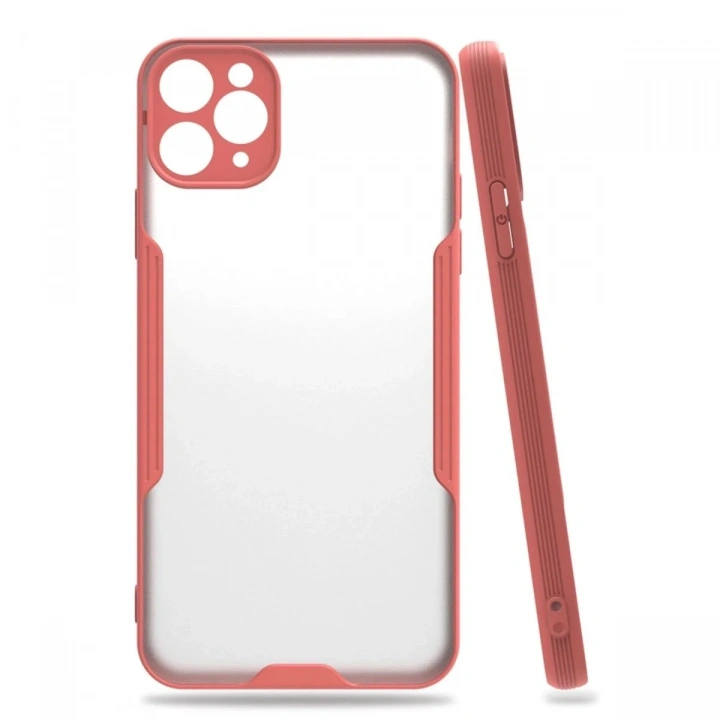 Mey İthalat®  iPhone 11 Pro Kılıf Platin Silikon - Pembe