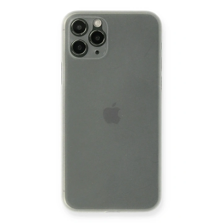 Mey İthalat®  iPhone 11 Pro Kılıf PP Ultra İnce Kapak - Beyaz