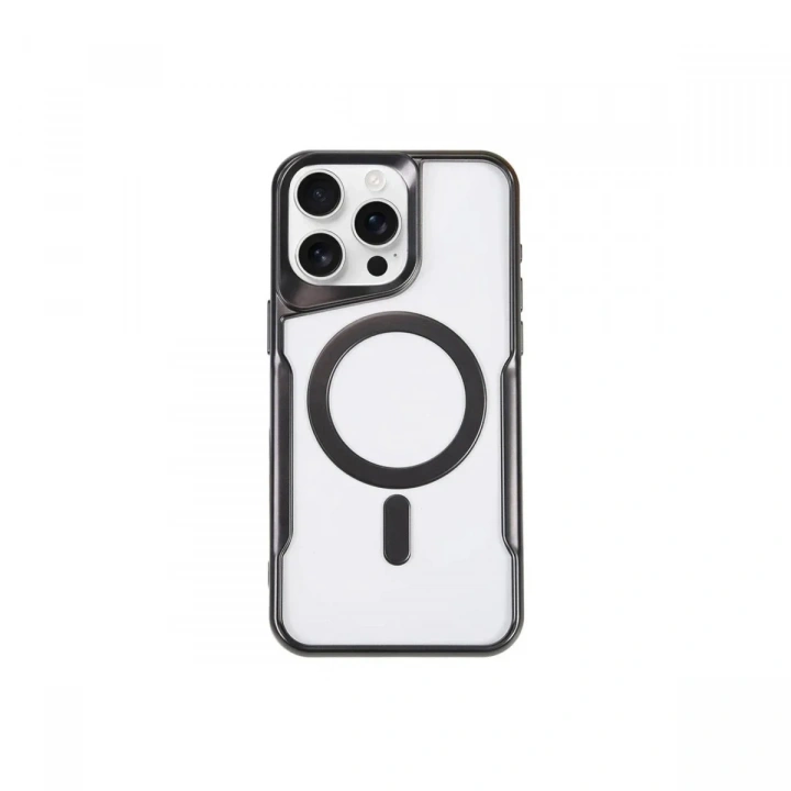 Mey İthalat®  iPhone 11 Pro Max Kılıf Boyi Magsafe Silikon Kapak - Siyah
