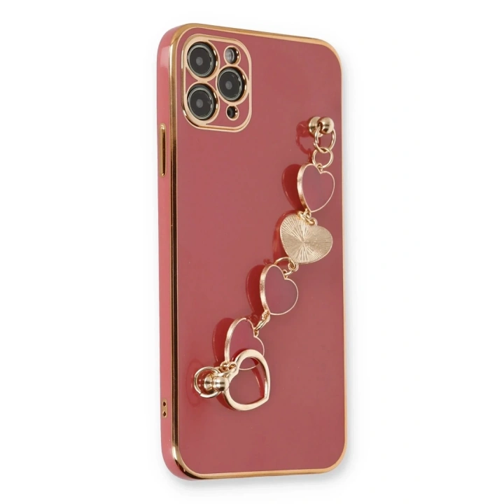 Mey İthalat®  iPhone 11 Pro Max Kılıf Esila Silikon - Kırmızı