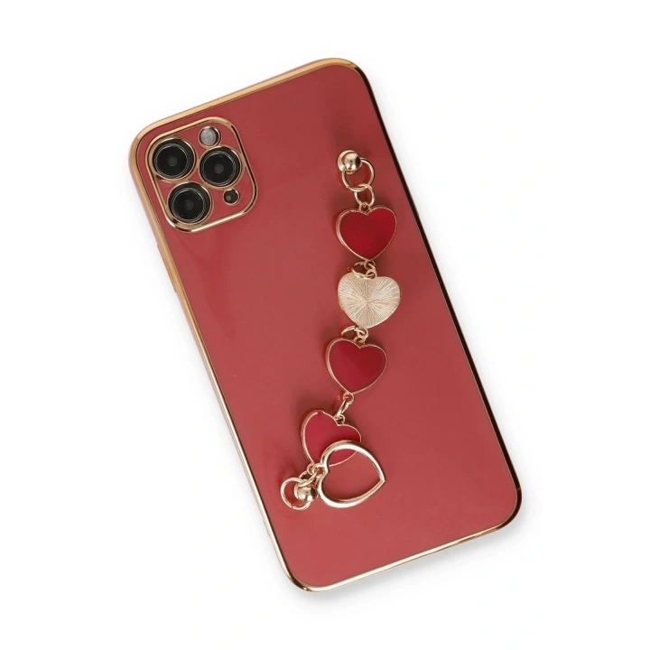 Mey İthalat®  iPhone 11 Pro Max Kılıf Esila Silikon - Kırmızı