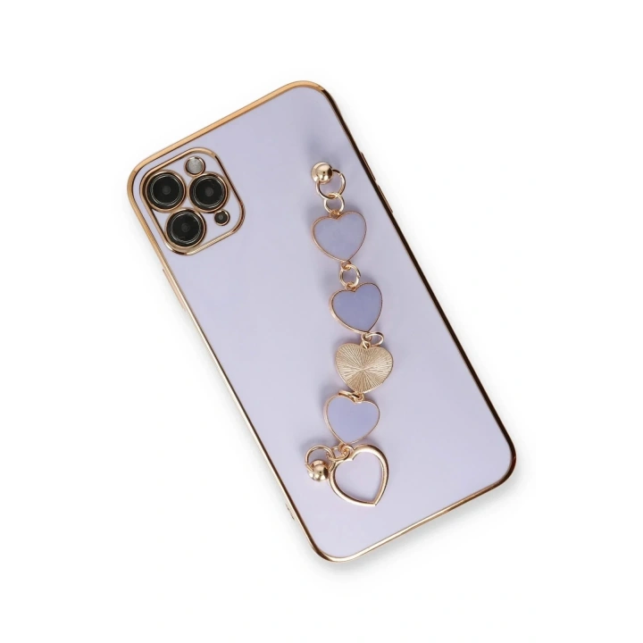 Mey İthalat®  iPhone 11 Pro Max Kılıf Esila Silikon - Lila